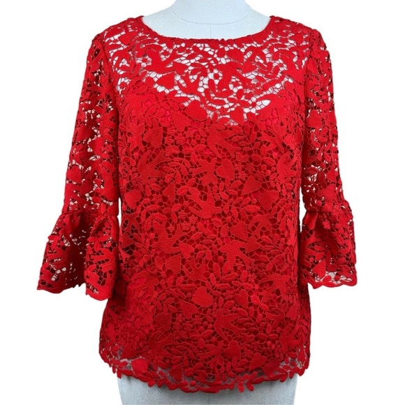 RED LACE BLOUSE main image 1